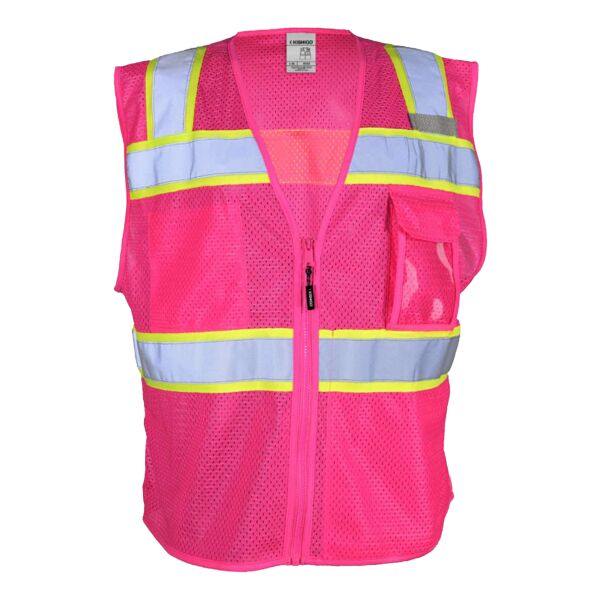 Unisex EV Series® Enhanced Visibility 3 Pocket Mesh Vest Thumbnail