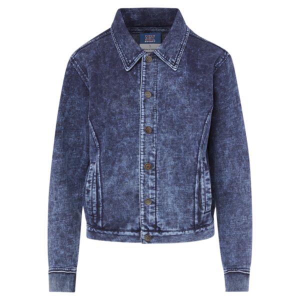 Women's Mila Acid Wash Denim Terry Jacket Thumbnail