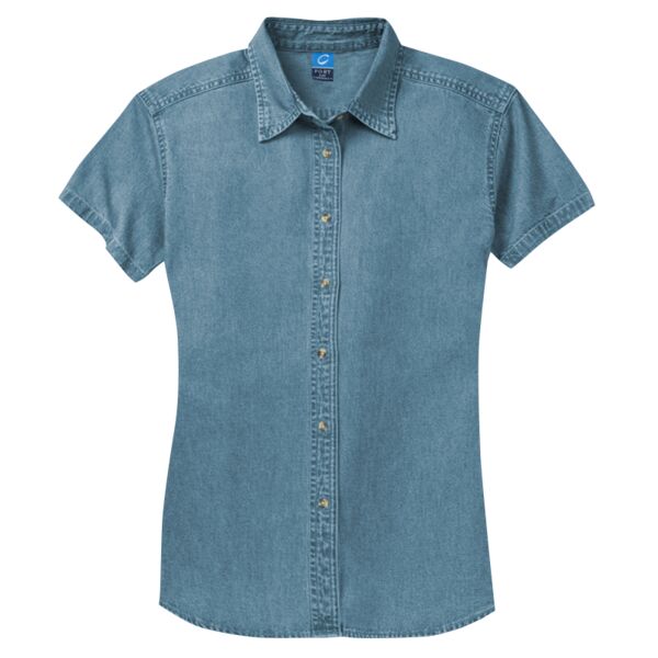 Women's Short Sleeve Value Denim Shirt Thumbnail