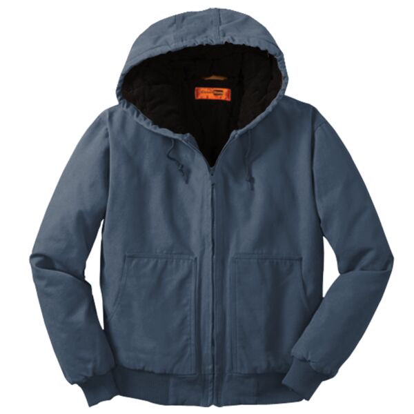 Washed Duck Cloth Insulated Hooded Work Jacket Thumbnail